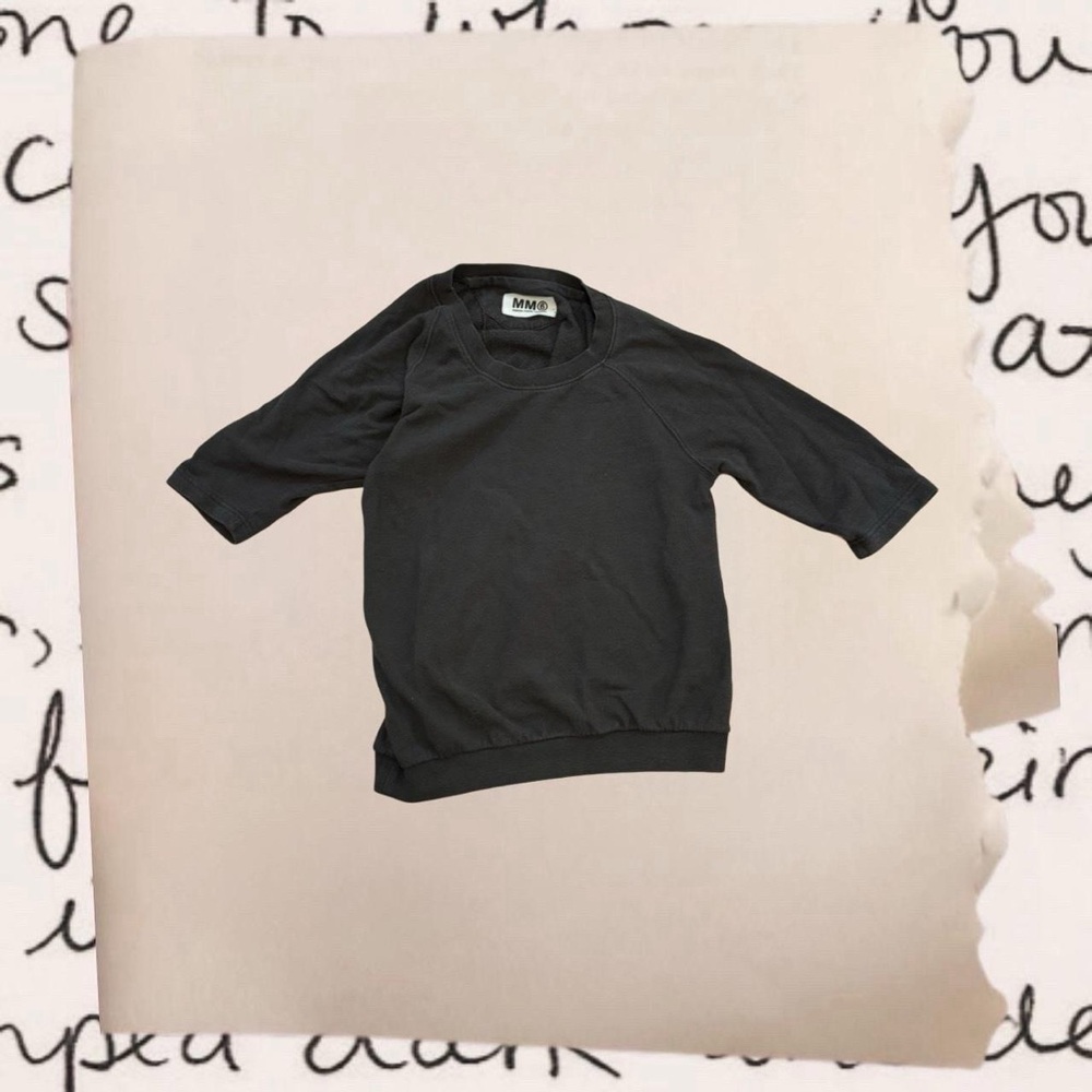 maison margiela asymmetrical raglan crewneck top 12’ S/S